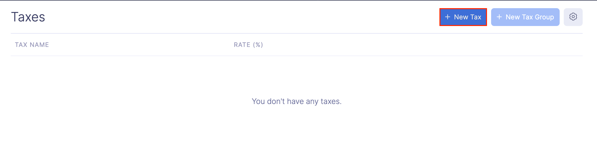 Add a New Tax