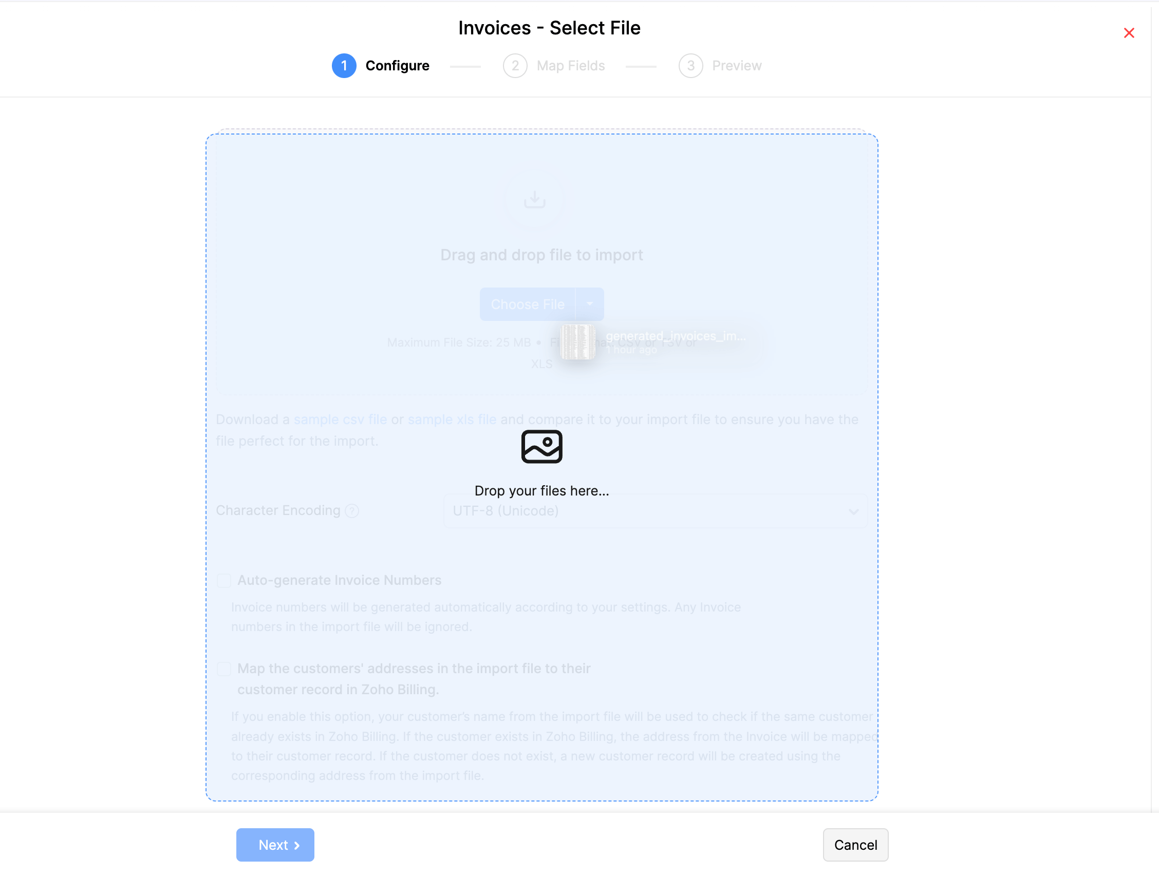 Drag and Drop File
