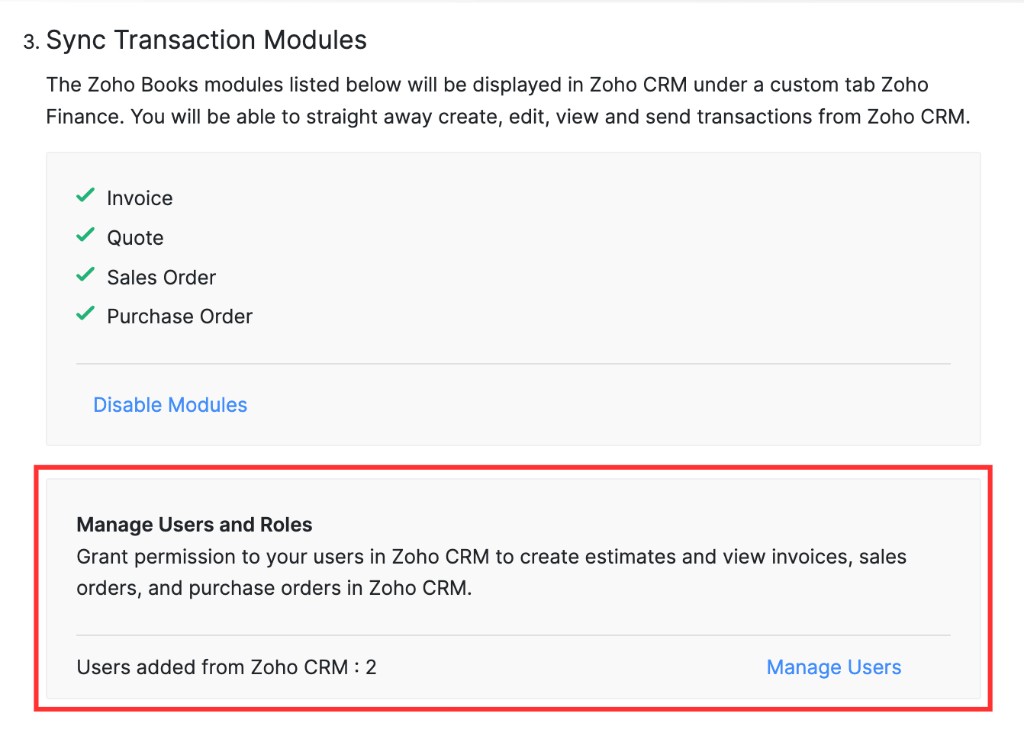 Click Manage Users in the Manage Users and Roles section