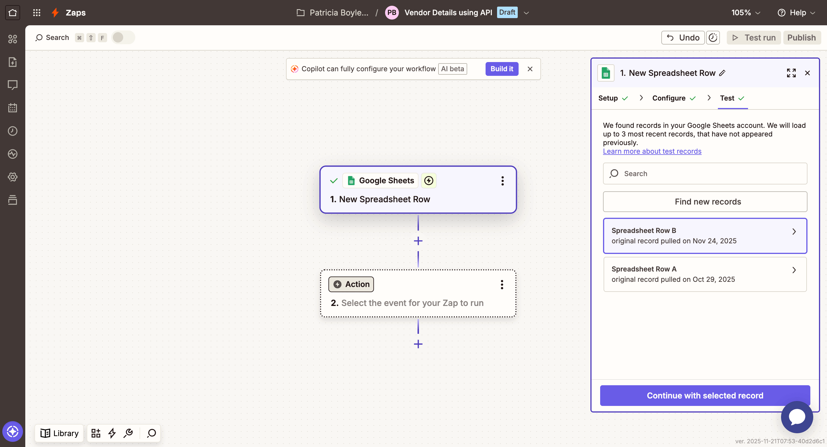API Trigger Test