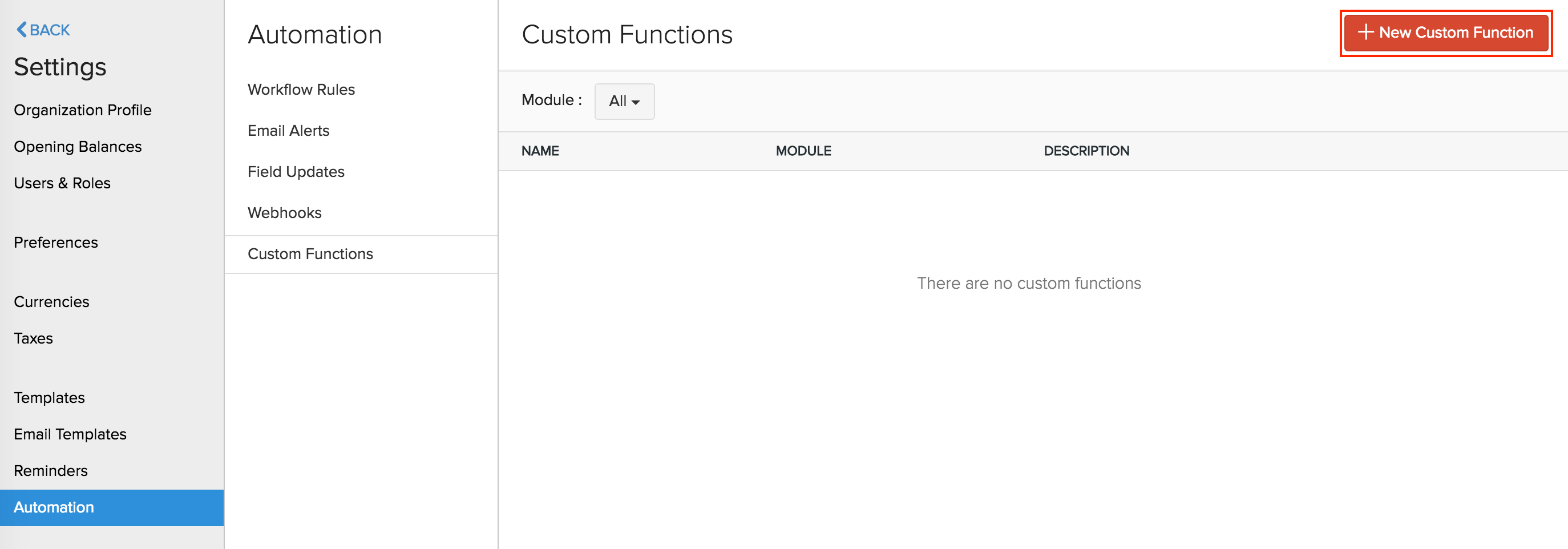 New Function button