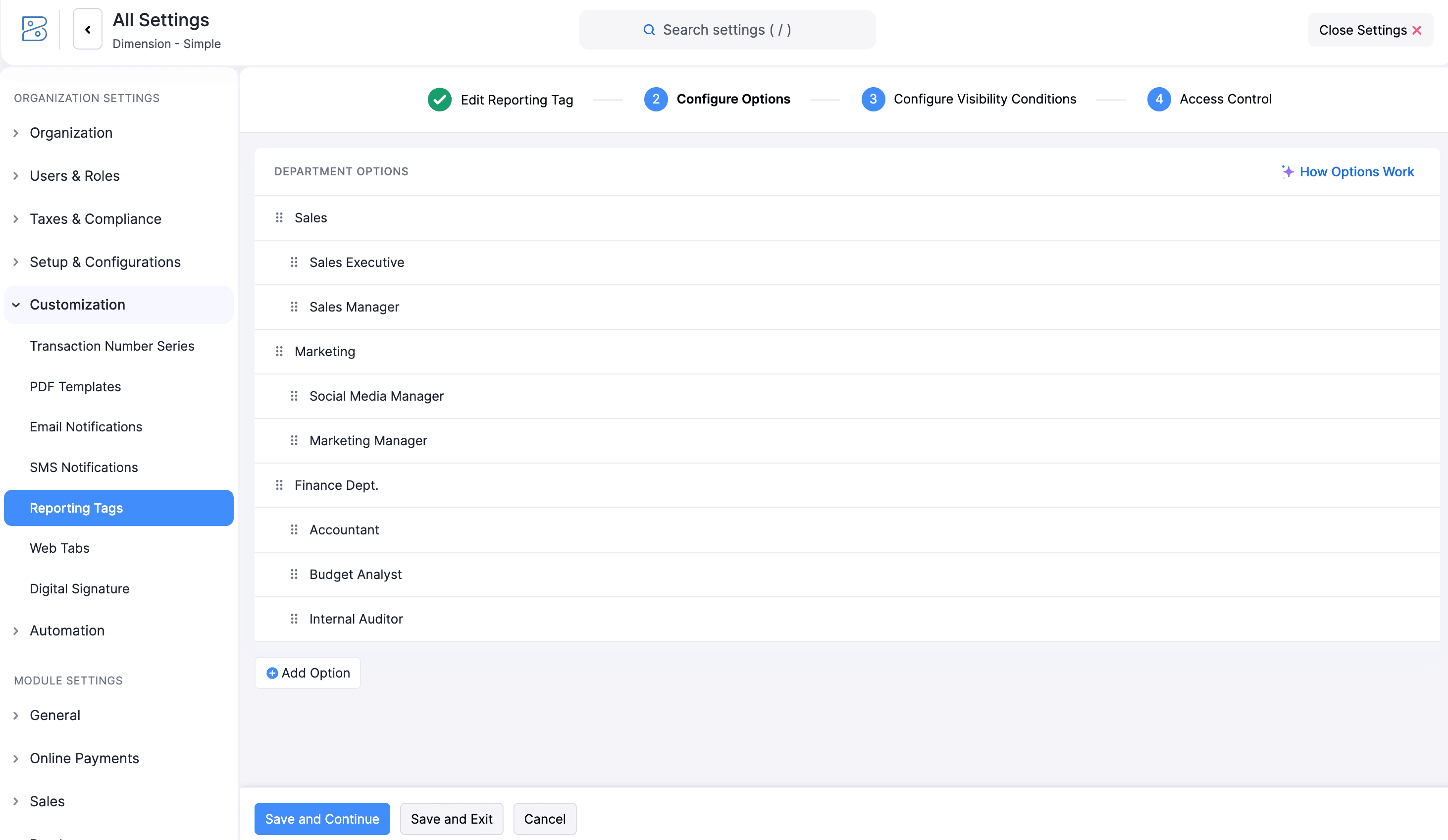 Configure Option