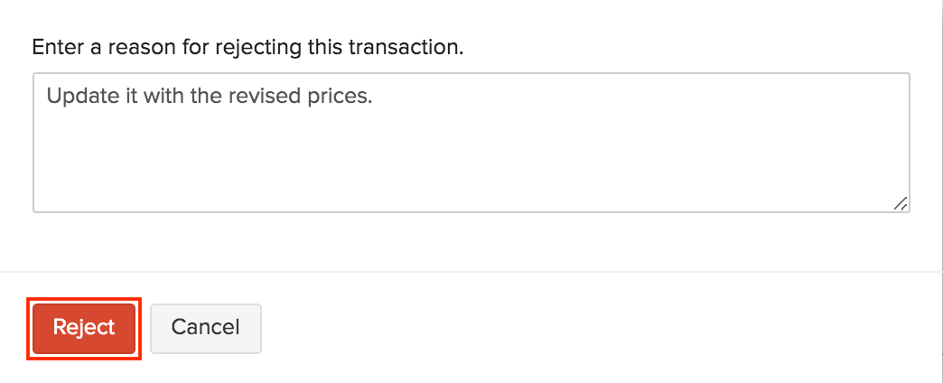 Transaction Genehmigung