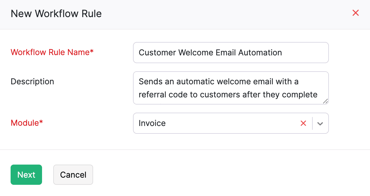 Workflow Rule