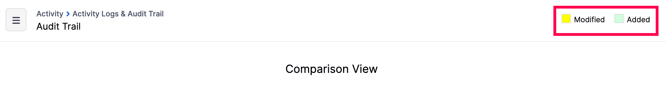 Compare Audit Trail