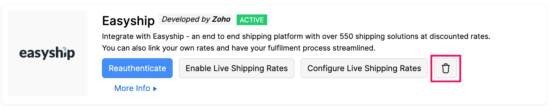 Delete Easyship