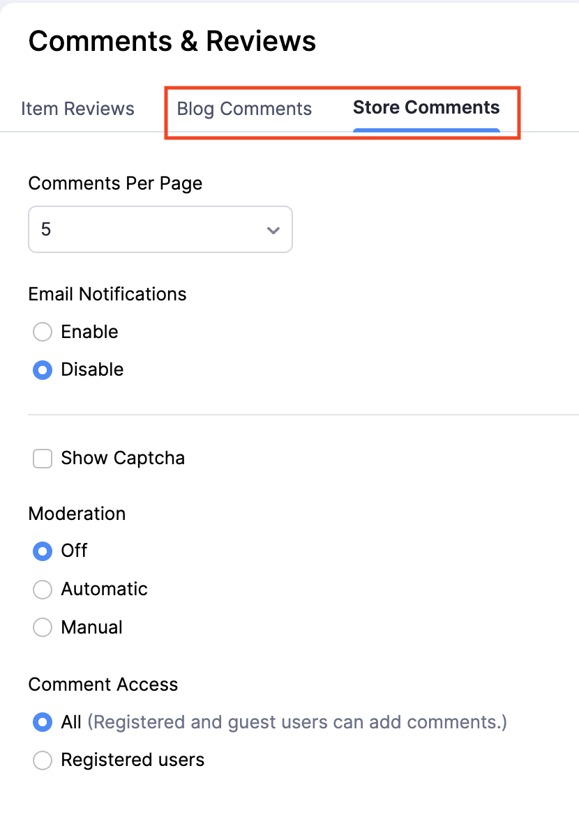 Blog Comments