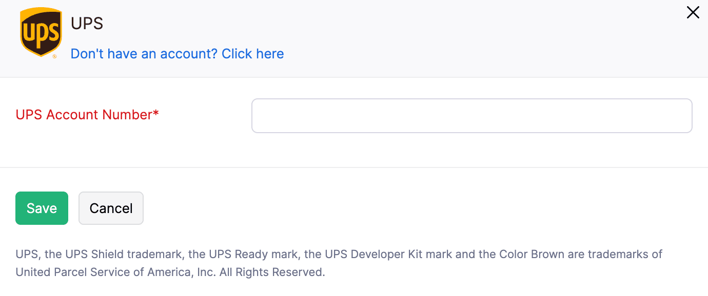 UPS Account