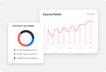 Automatically generated expense report displaying compiled receipts and expenses with scheduled intervals for donor and audit documentation