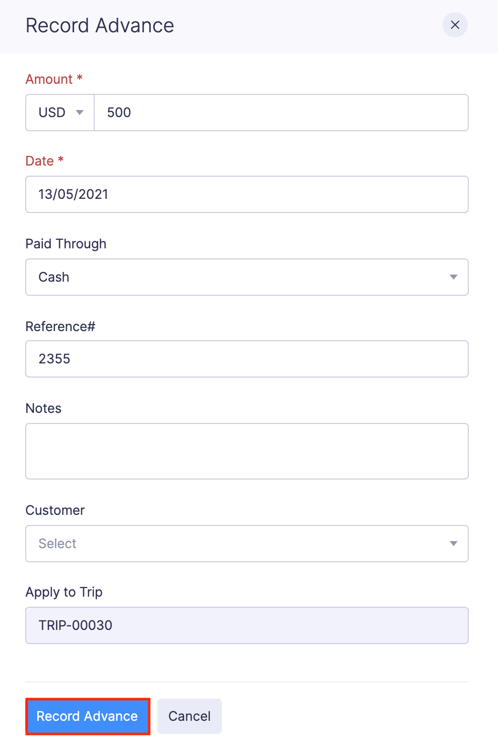 Record Advances for Your Trip