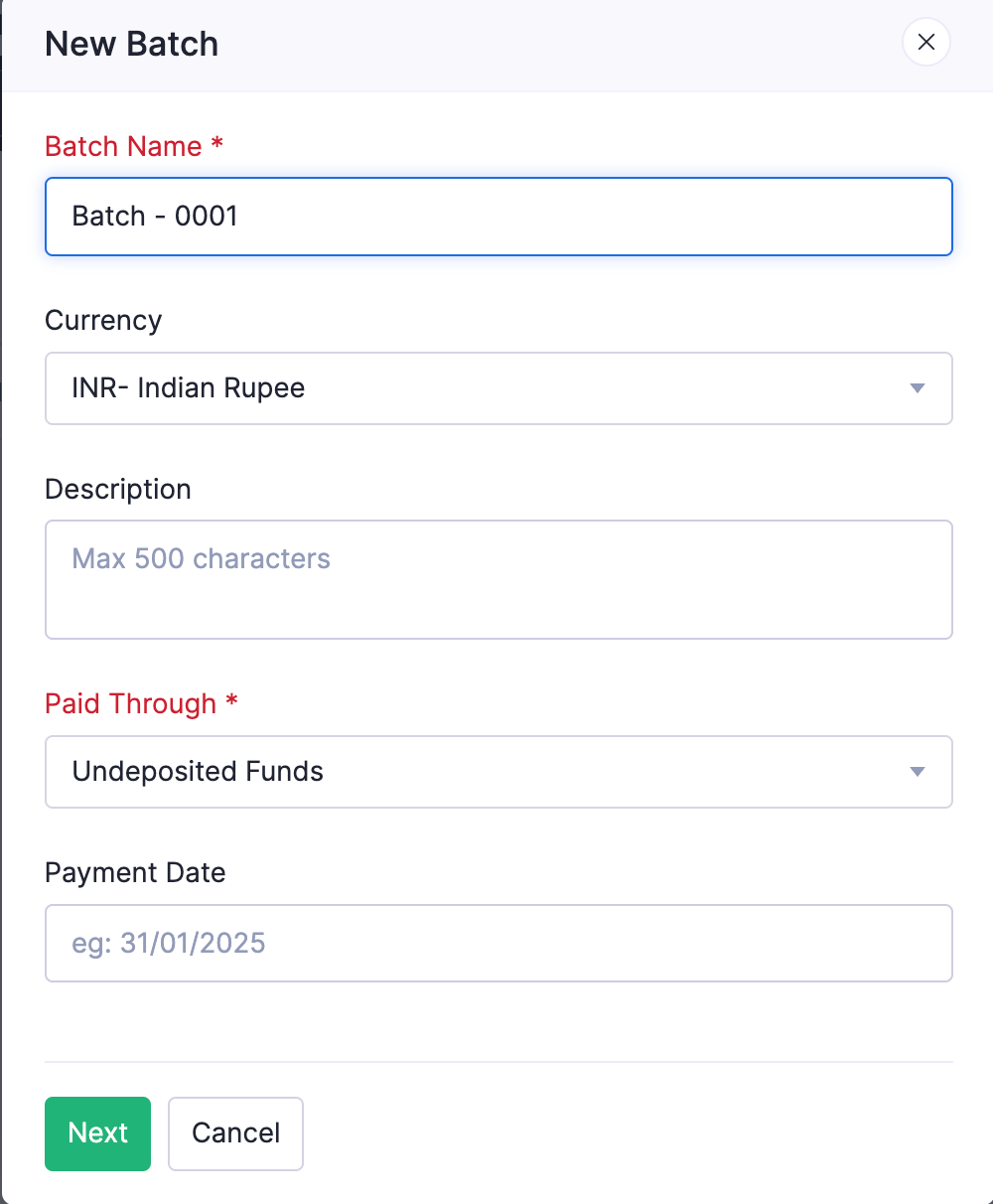 Create Batch