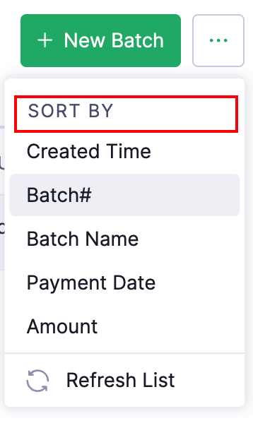 Sort Batch