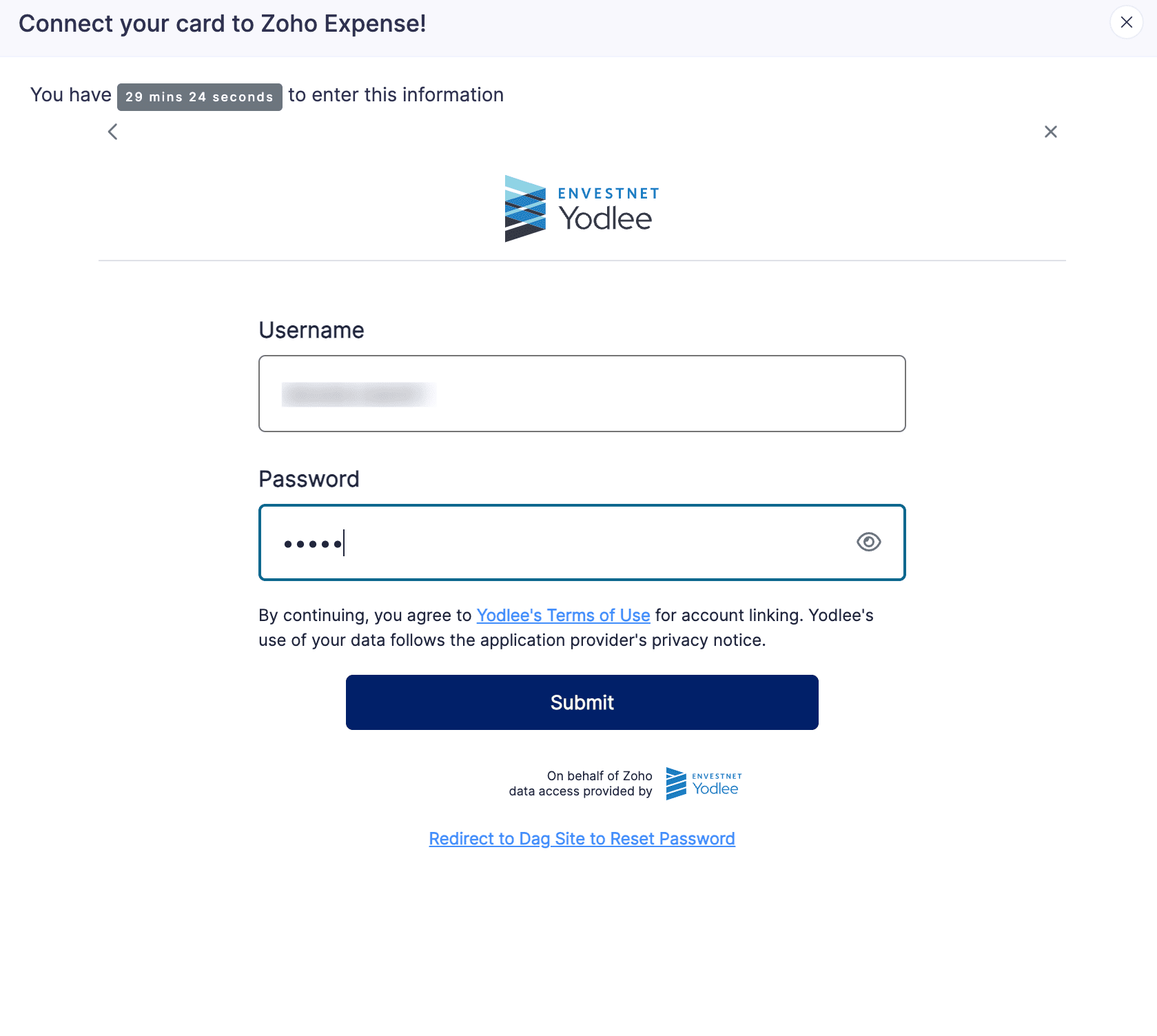 Enter Credentials