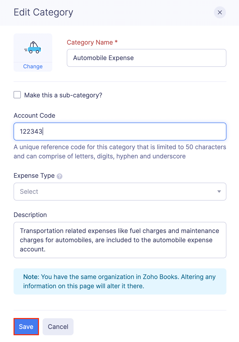 Edit a Category