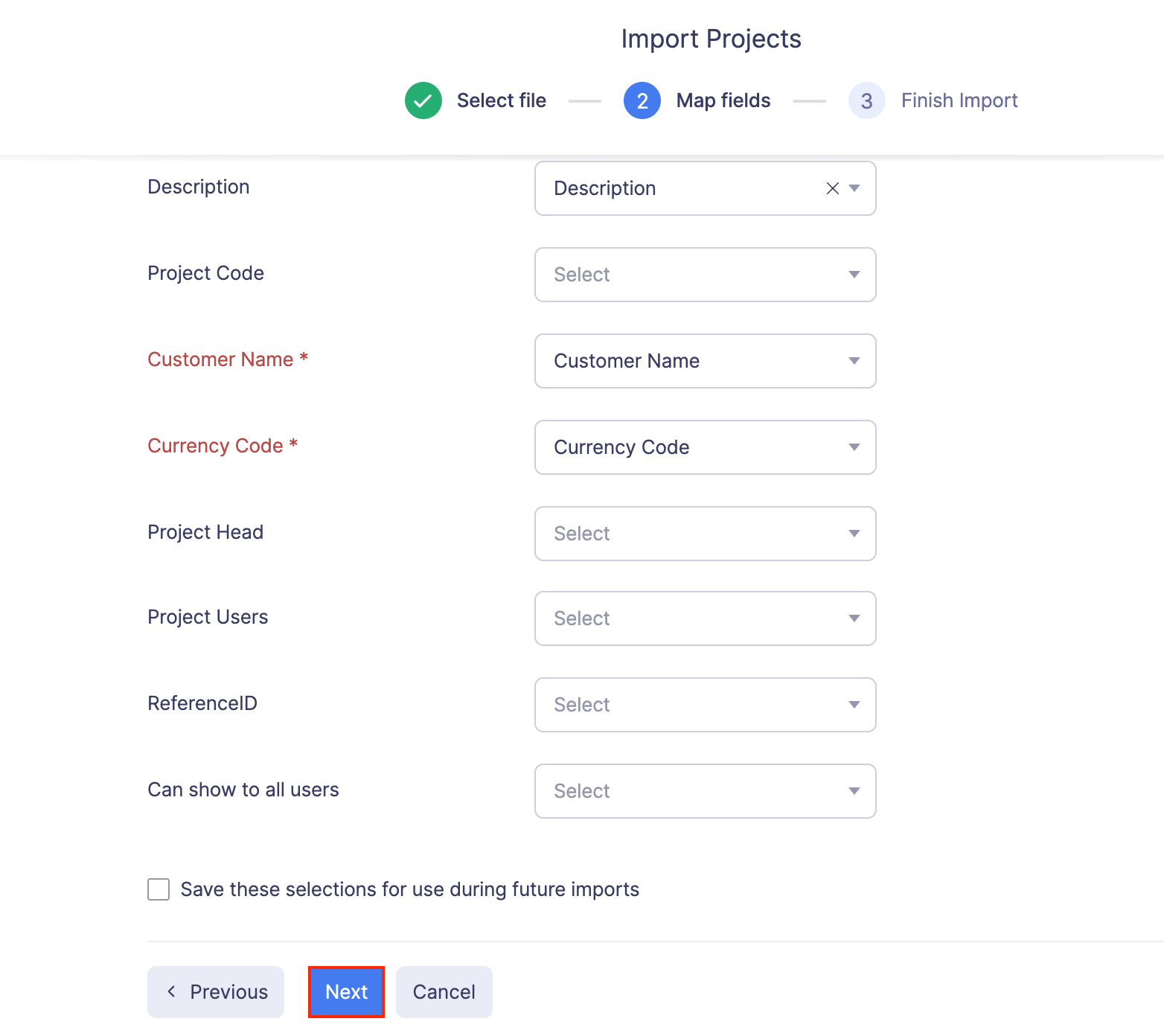Import Projects