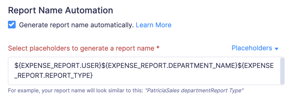 Reports Preferences