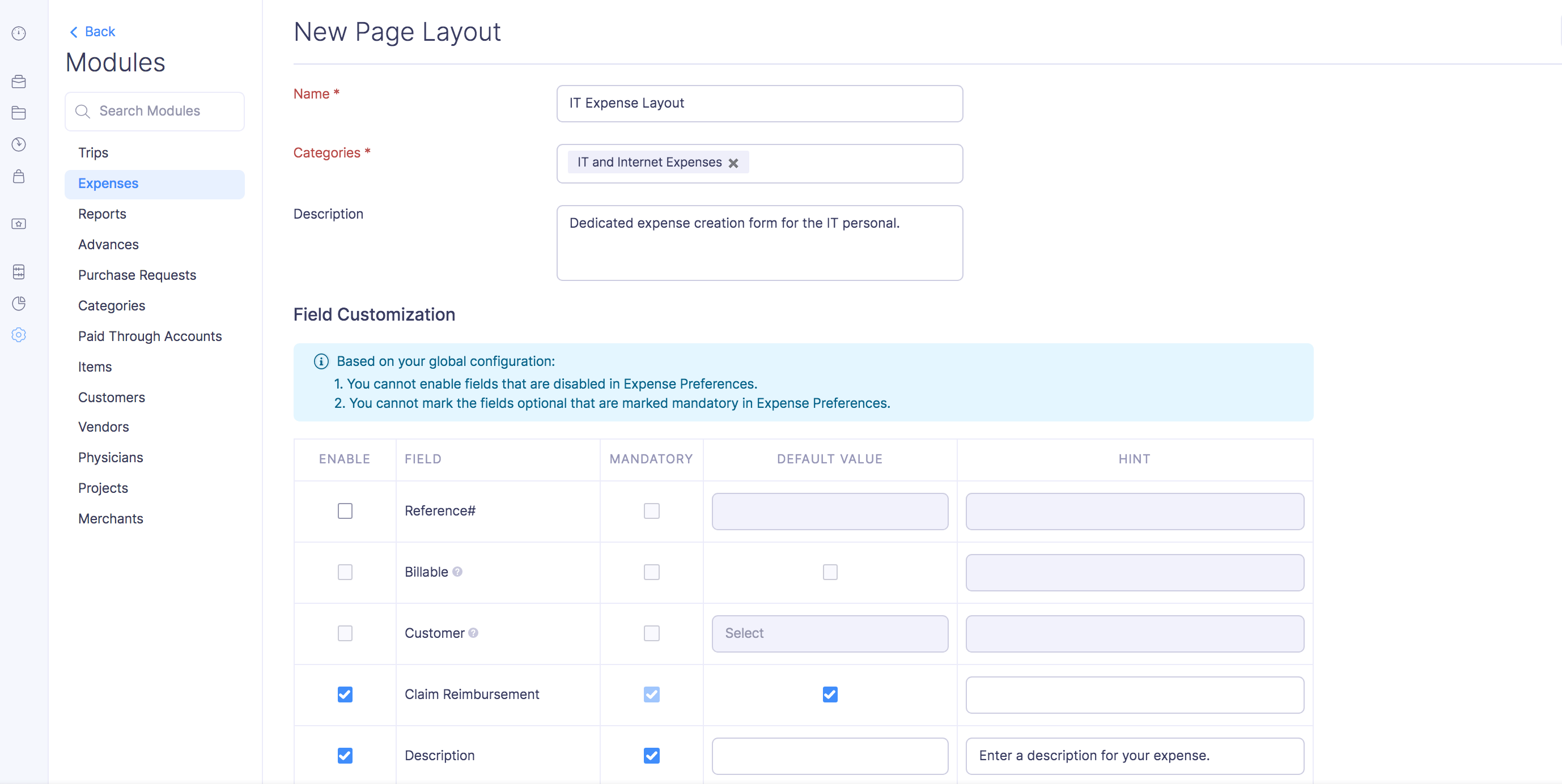 Create Page Layout