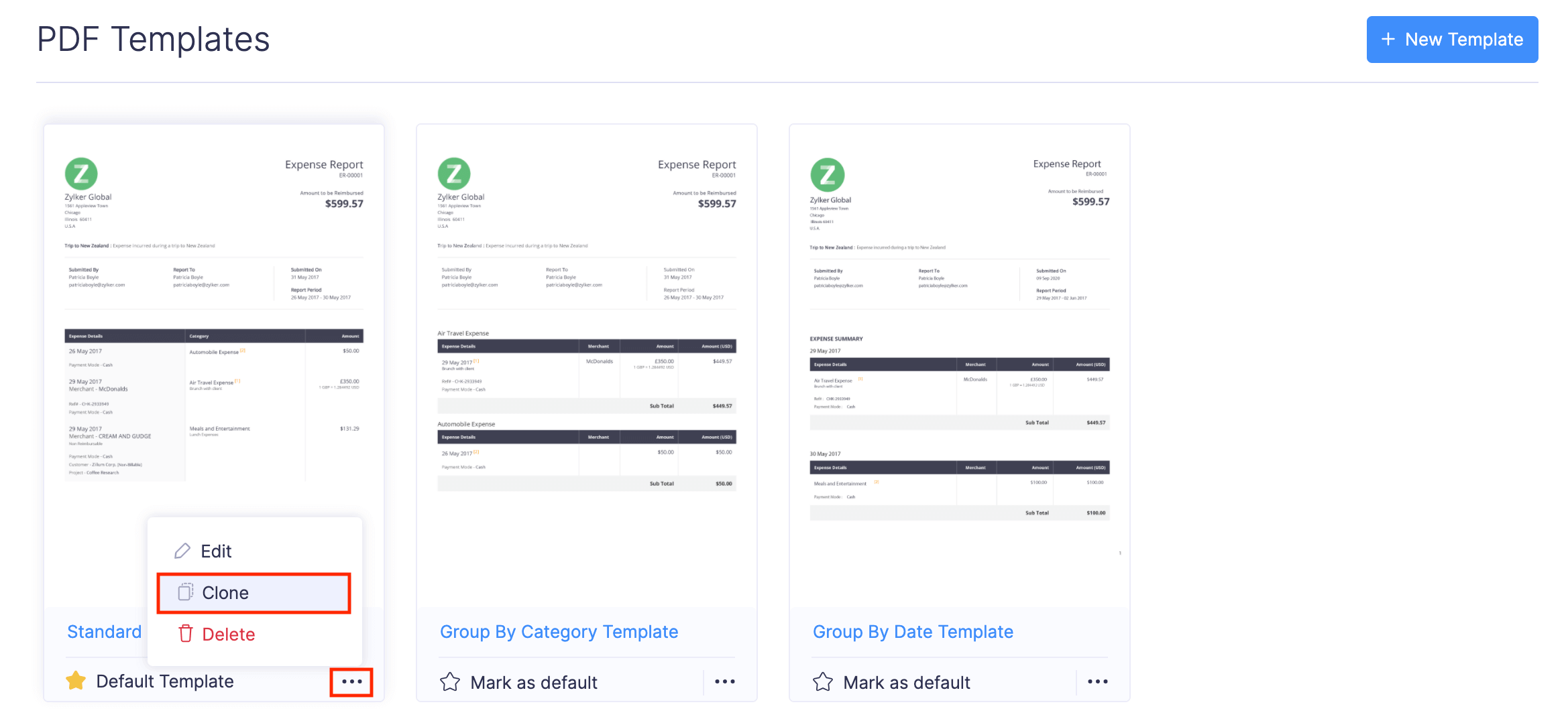 PDF Templates