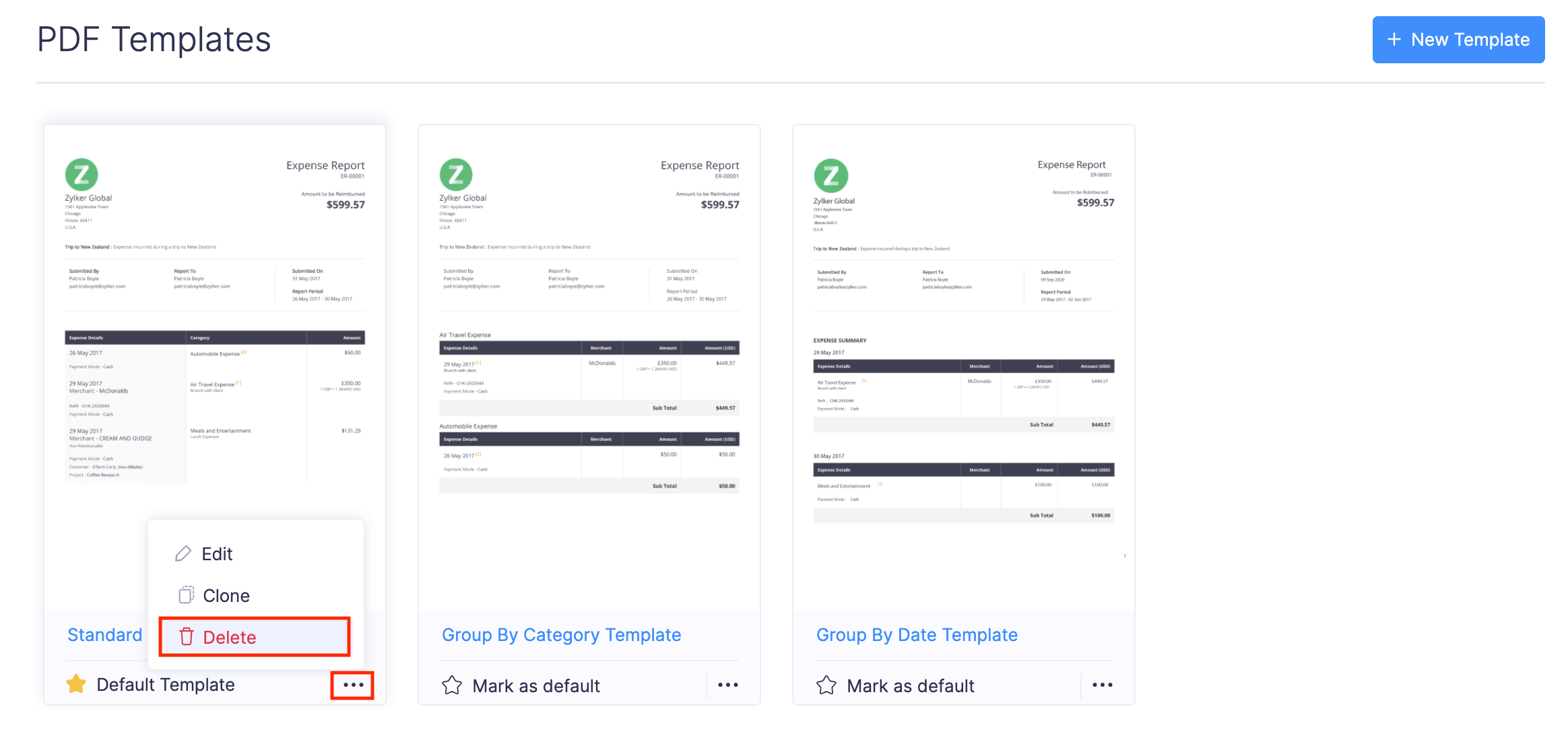 PDF Templates