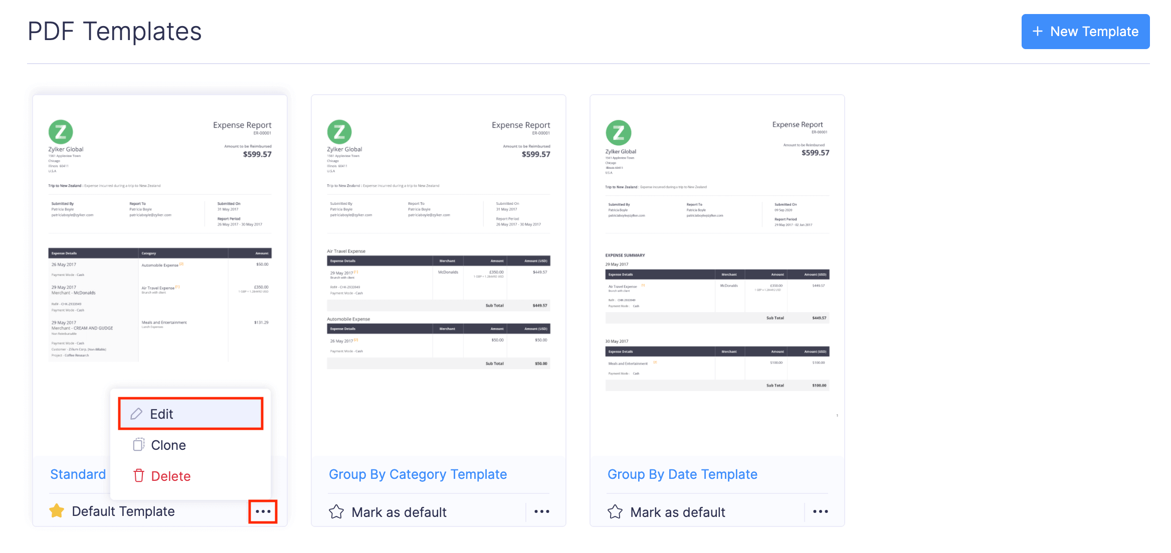 PDF Templates