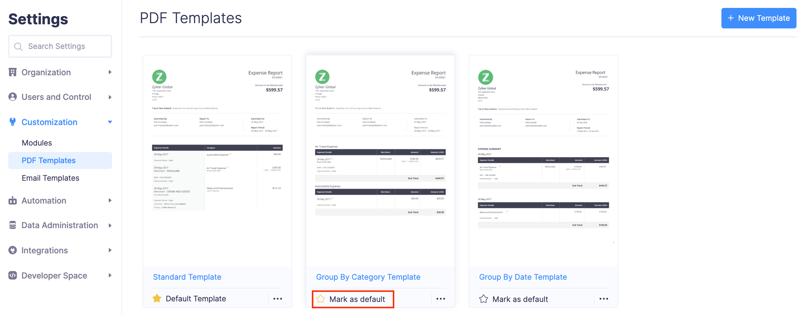 PDF Templates
