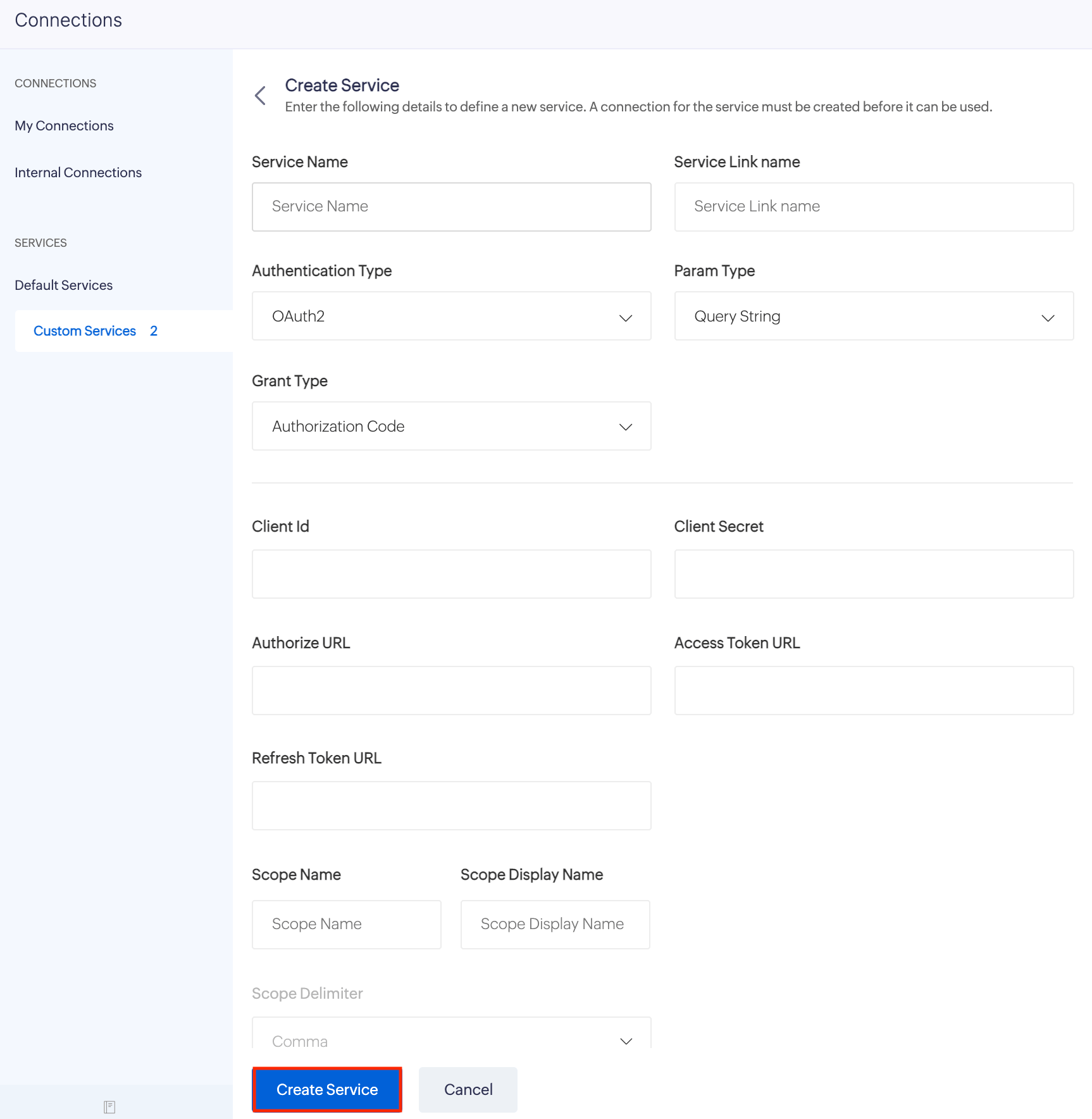 Create a Custom Service