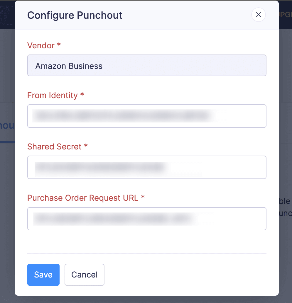 Configure Punchout