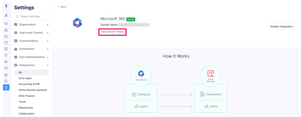 View import history