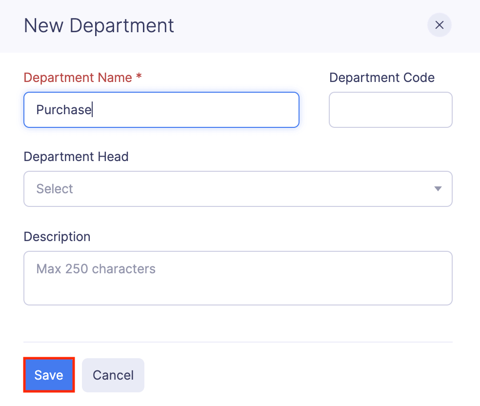 Add Departments