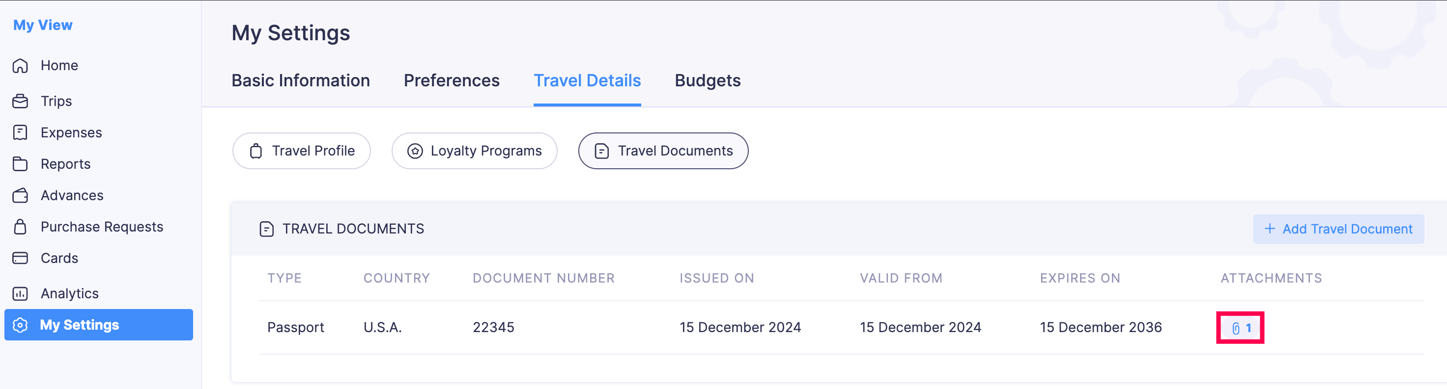 Travel Documents