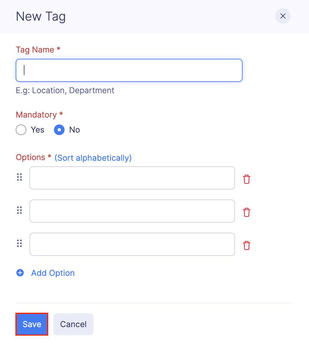 Creating Tags