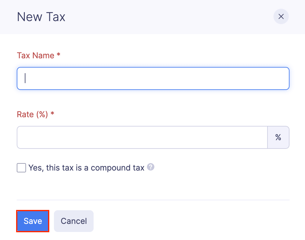 Create a New Tax