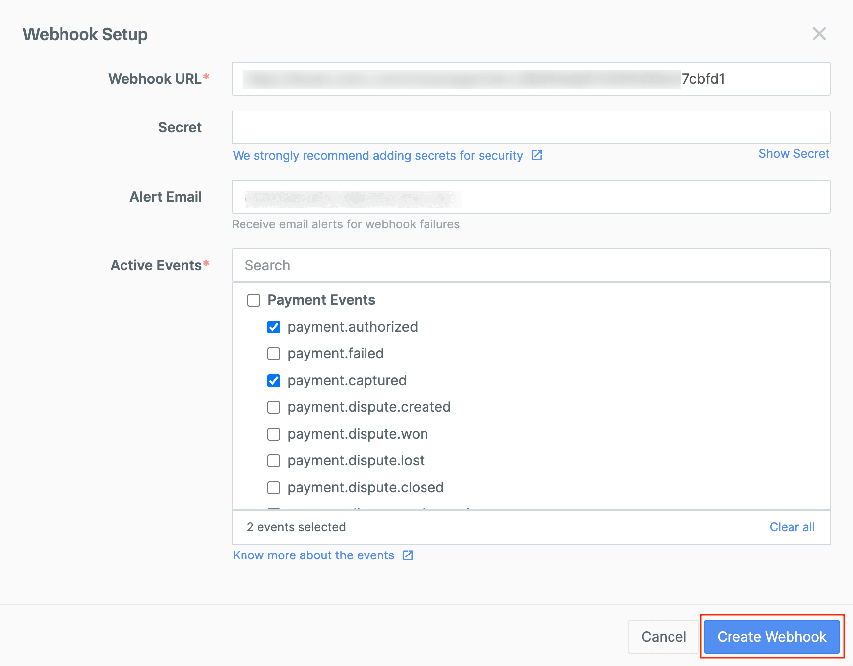 Create Webhook