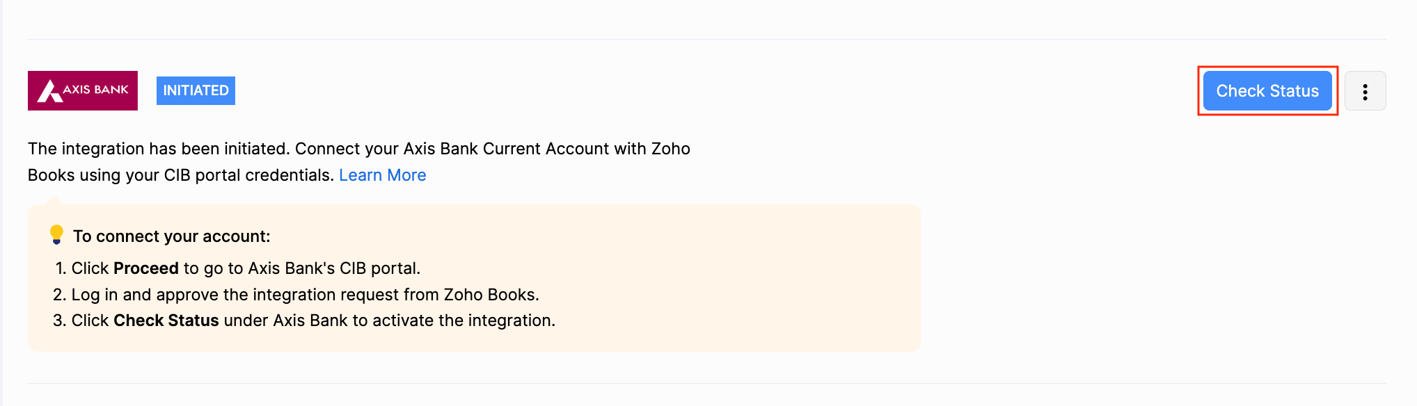 Check Status Button