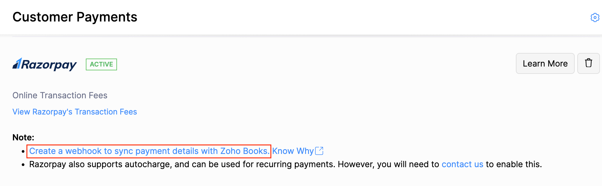 Copy Webhook URL