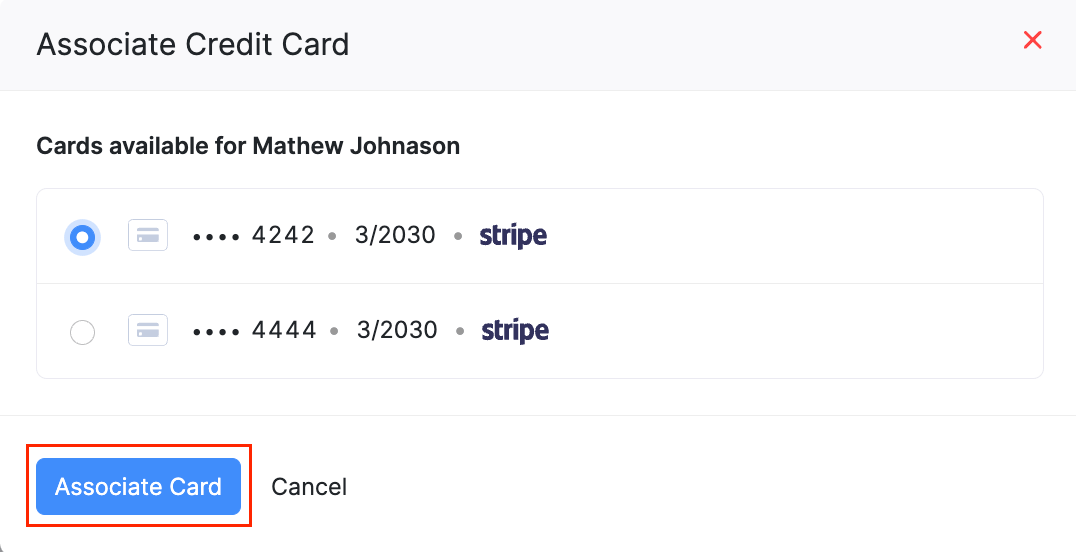 Associate Card