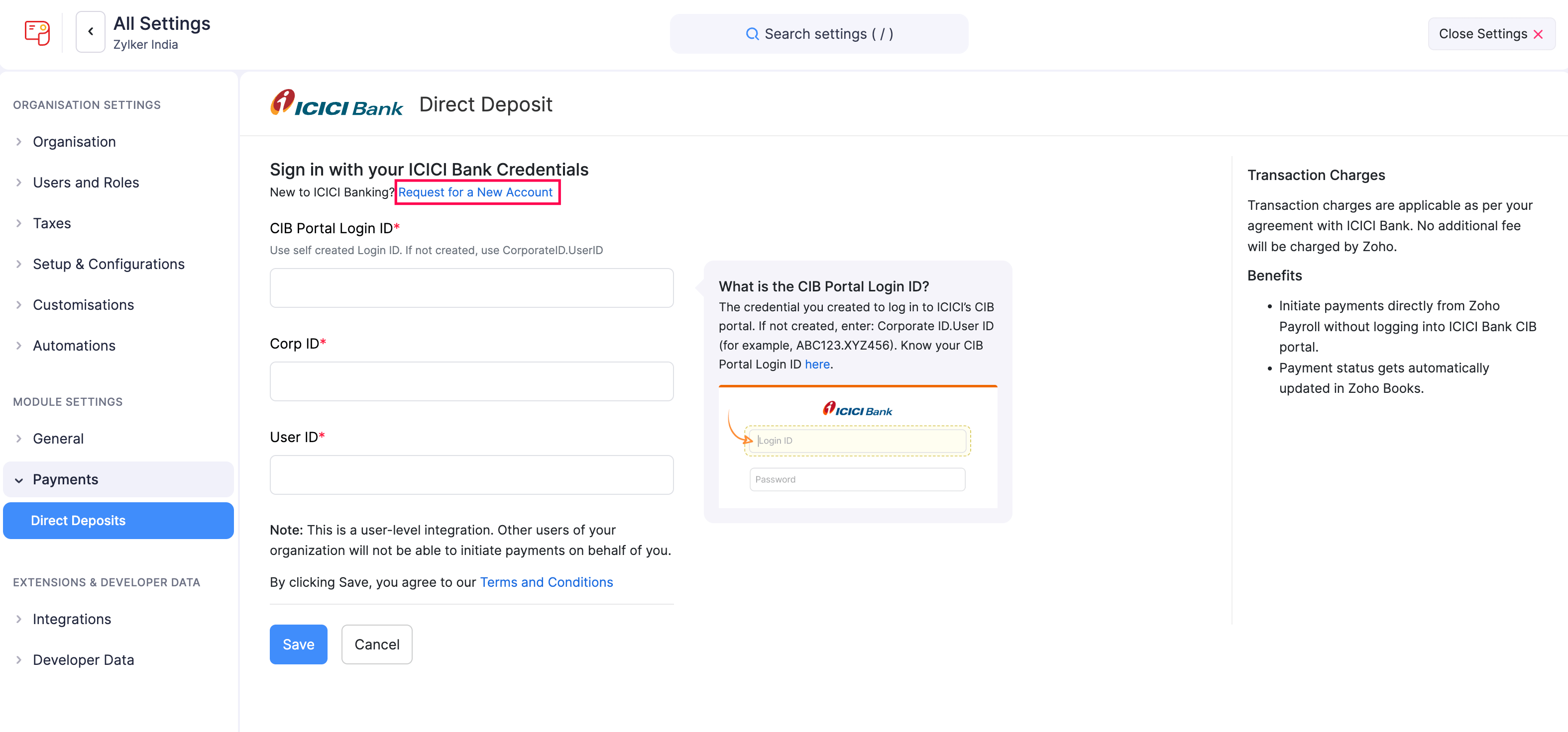 Request New Account