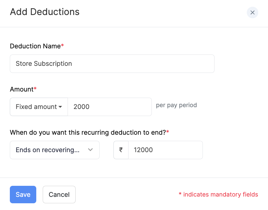 Post-tax Deductions