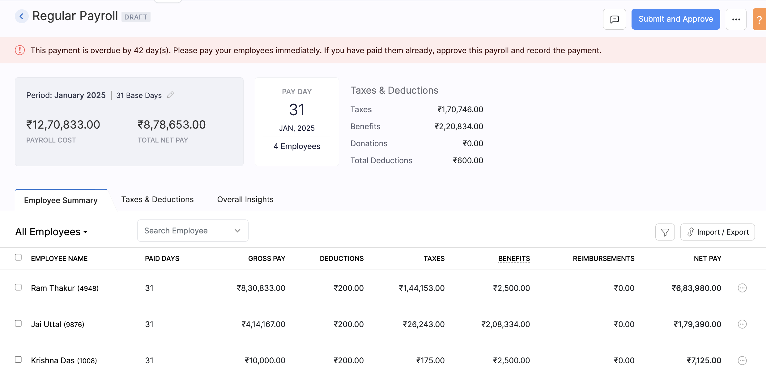 Import Details