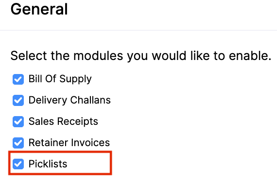 Enable Picklists