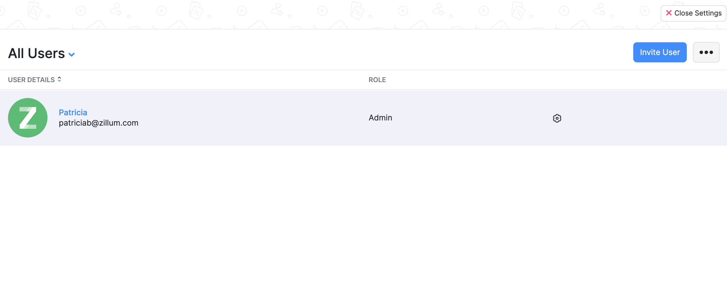 Users & roles page
