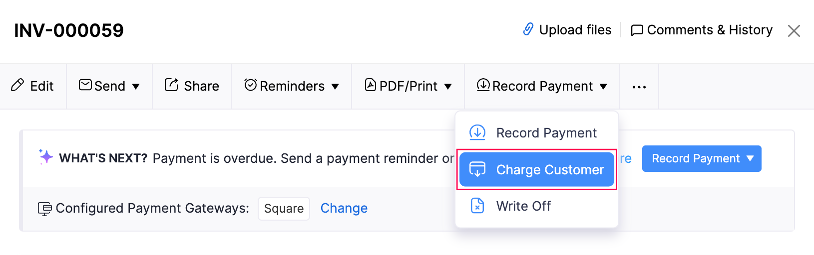 Charge Customers