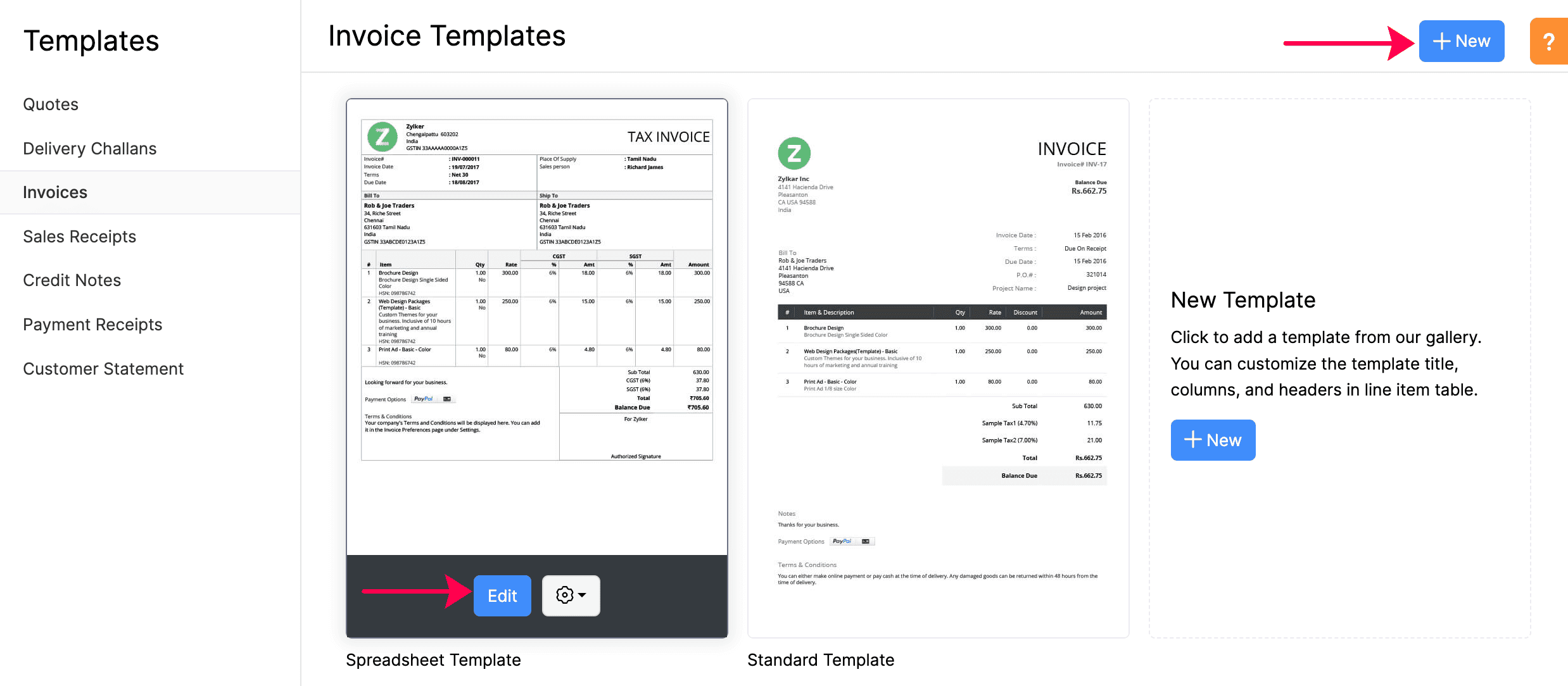Customize Templates
