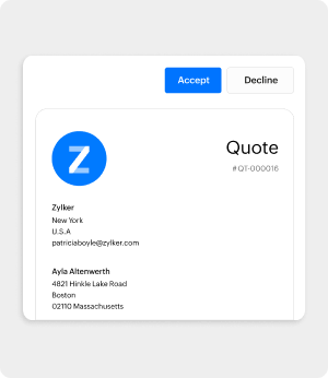Customers can accept or reject your quotes