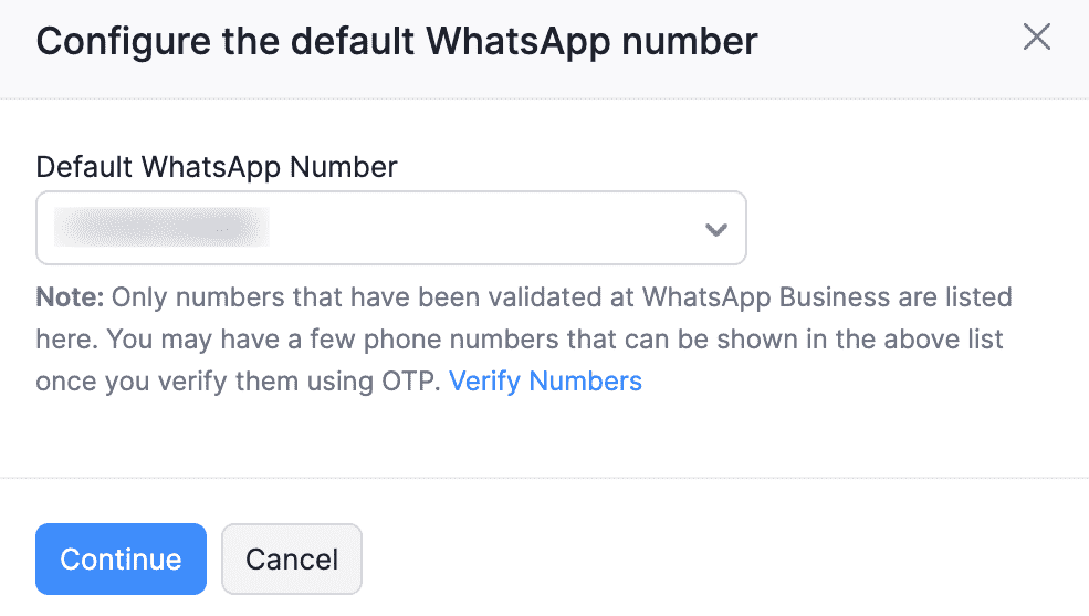 Configure Default Number