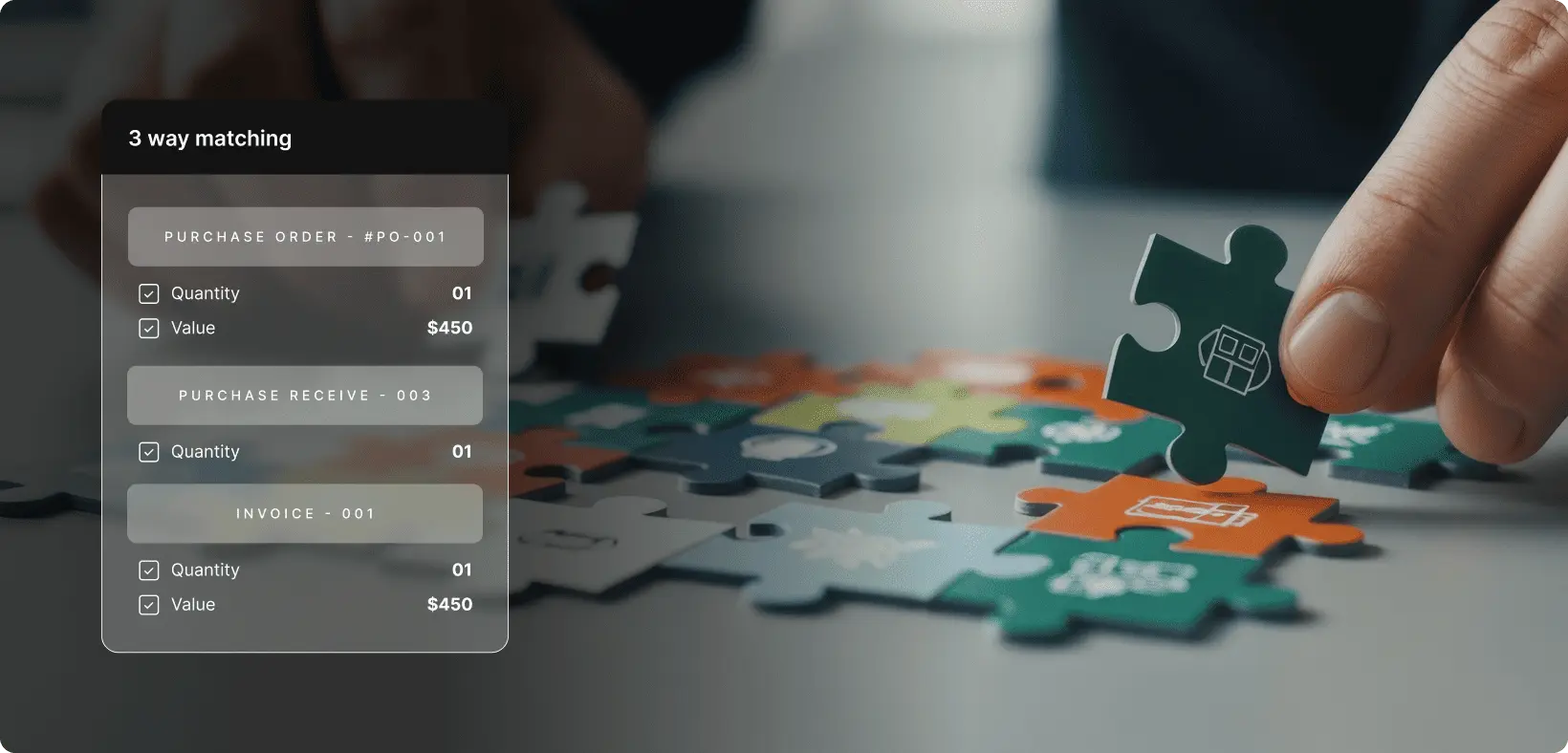 Three-way invoice matching process in Zoho Procurement