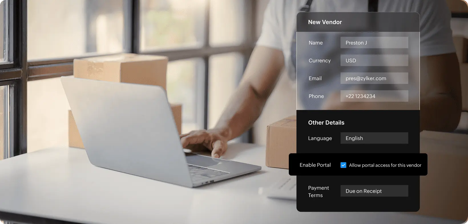 Simple supplier onboarding process in Zoho Procurement