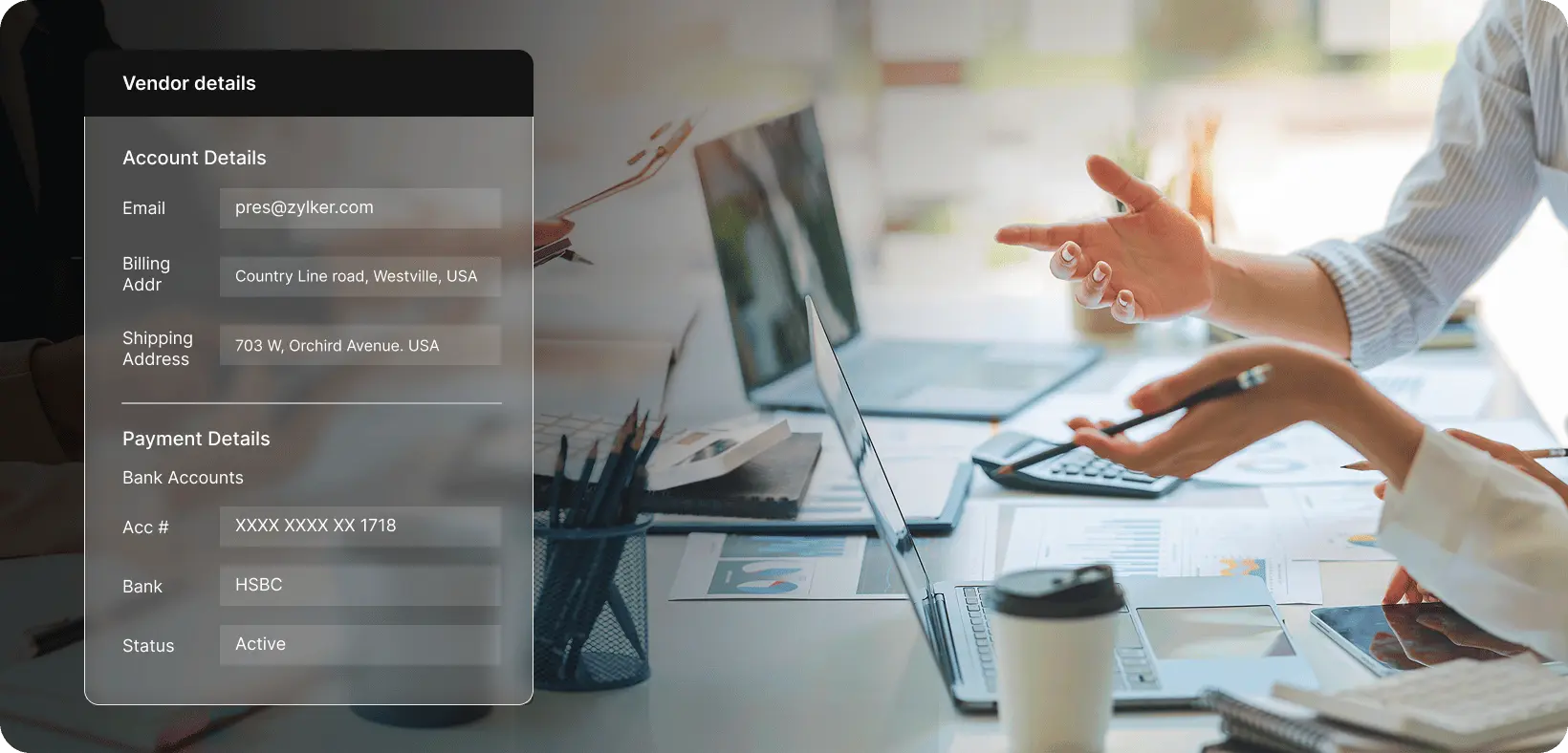 Supplier self-service information collection in Zoho Procurement