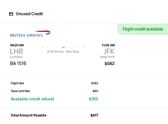 Unused credit tracking in Zoho Spend Unused credit tracking in Zoho Spend