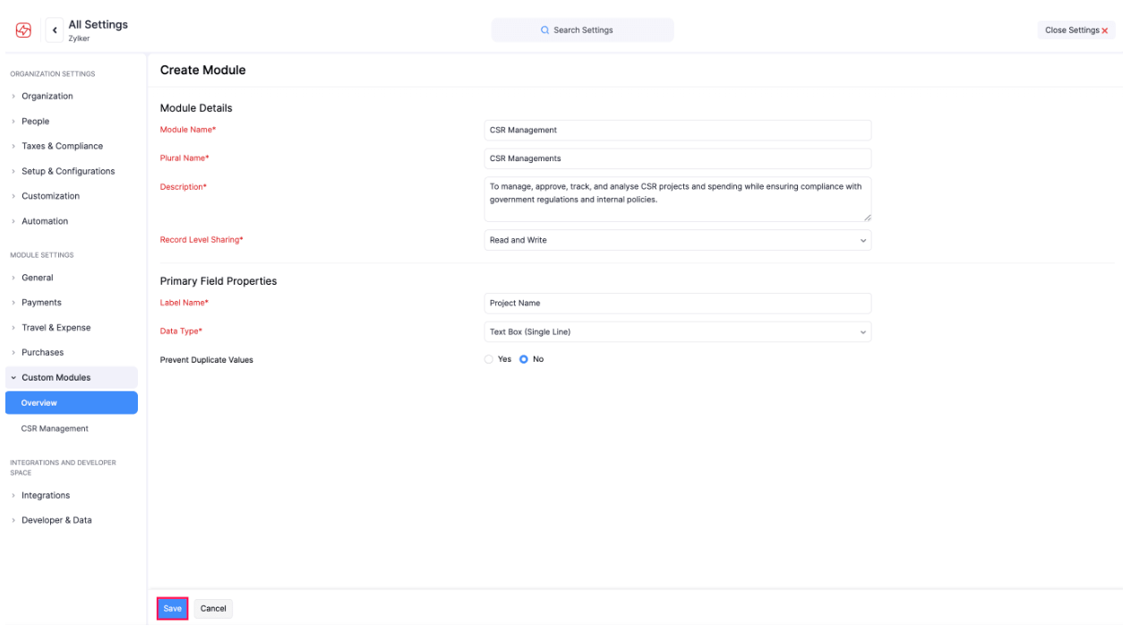 Add Custom Module